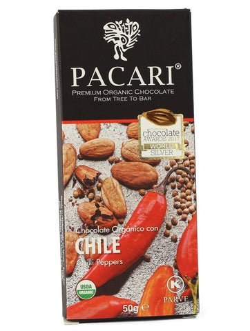Pacari Barra de Chocolate - Chile|Dark Chocolate - Chili Pepper|50 gr