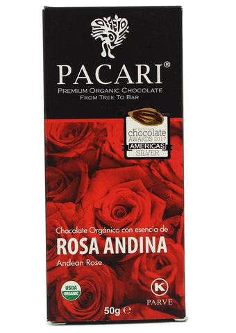 Pacari Barra de Chocolate - Rosa Andina|Dark Chocolate - Andean Rose|50 gr