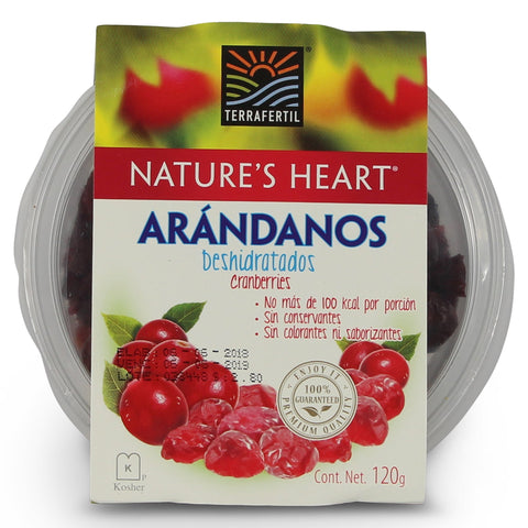 Nature's Heart Arándanos Deshidratados|Cranberries|120 gr