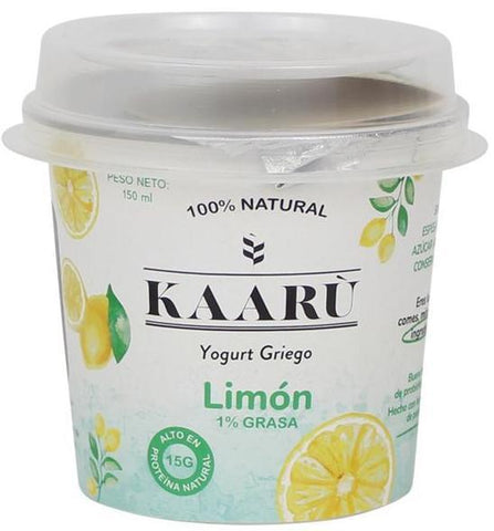 Kaaru Yogur Tipo Griego - Limón|Greek Yogurt - Lemon|150 ml