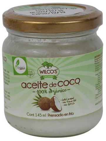Wilco's Aceite de Oliva de Coco Orgánico|Organic Coconut Oil|145 ml