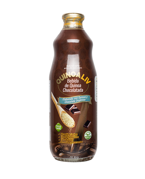 Quinoaliv Bebida de Quinoa Chocolateada|Chocolate Quinoa Drink|1 Litro