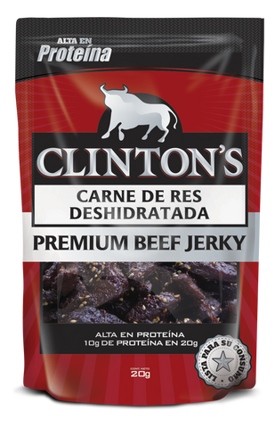 Clinton's Carne Deshidratada|Beef Jerky|20 gr
