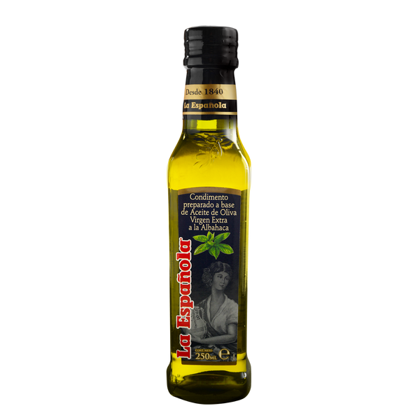 La Española Aceite de Oliva Extra Virgen Albahaca|Basil Olive Oil|250 ml