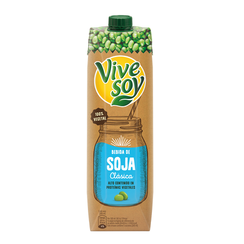 Vive Soy Bebida de Soja Natural|Natural Soy Drink|1 Litro