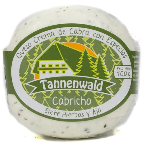 Tannenwald Queso de Cabra - Siete Hierbas y Ajo|Goat Cheese - Herbs & Garlic|100 gr