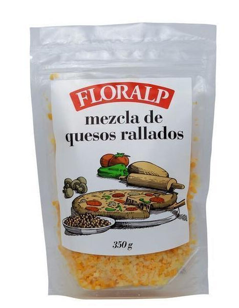 Floralp Queso Mezcla de Quesos Rallados|Shredded Cheese Mix|350 gr