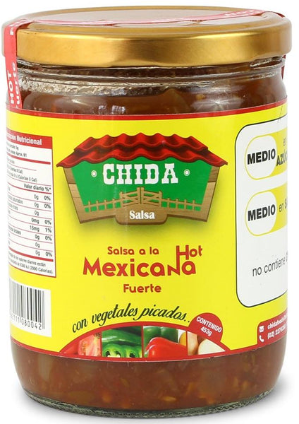 Chida Salsa a la Mexicana - Fuerte|Mexican Salsa - Hot|453 gr