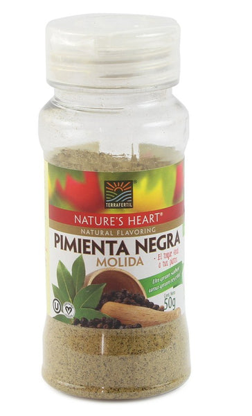 Nature's Heart Pimienta Molida Negra|Ground Black Pepper|50 gr
