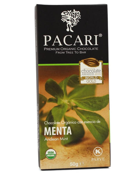 Pacari Barra de Chocolate - Menta|Dark Chocolate - Mint|50 gr