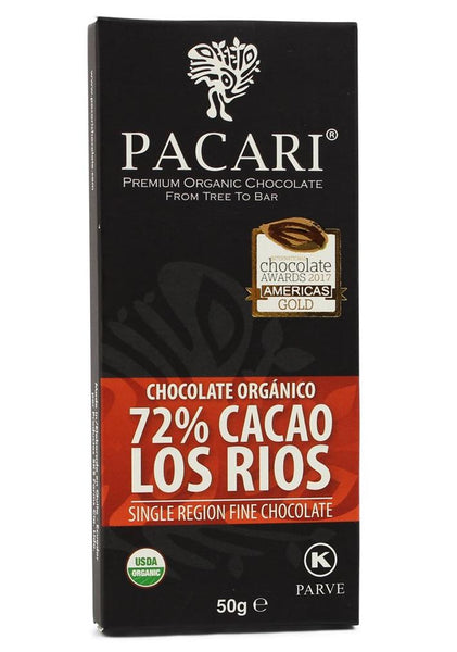 Pacari Barra de Chocolate Orgánico - Los Rios 72%|Organic Dark Chocolate|50 gr