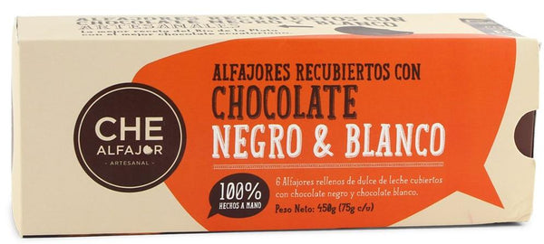 Che Alfajores Negro y Blanco - 6 Unidades|Alfajor Mixed Pack|450 gr