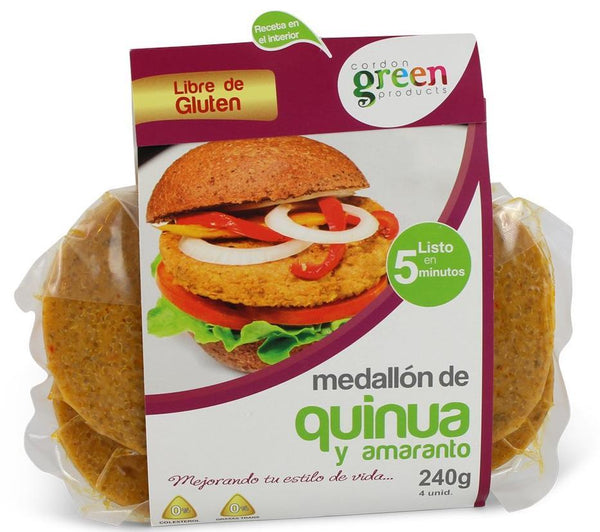 Cordon Green Products Medallón de Quinua y Amaranto|Quinoa and Amaranto Veggie Burger|240 gr