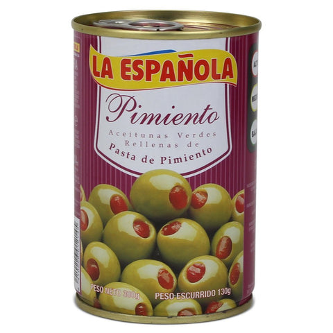 La Española Aceitunas Verdes con Pasta de Pimiento|Green Olives with Pepper|300 gr