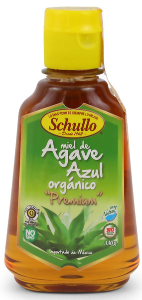 Schullo Miel de Agave Azul Orgánico|Organic Blue Agave Honey|330 gr