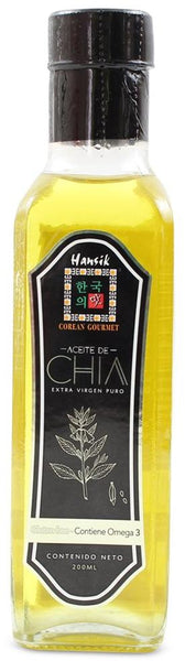 Corean Gourmet Aceite de Chia - Extra Virgen Puro (Hansik)|Korean Chia Oil|200 ml