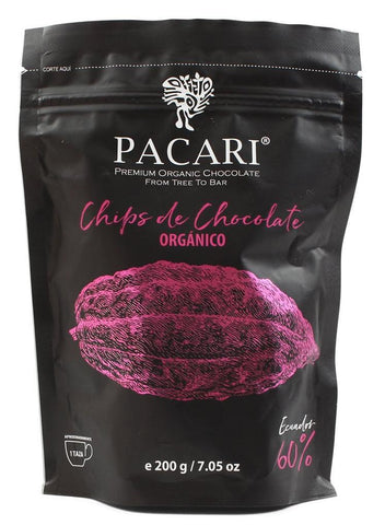 Pacari Chispas de Chocolate - 60% Cacao|Chocolate Chips|200 gr