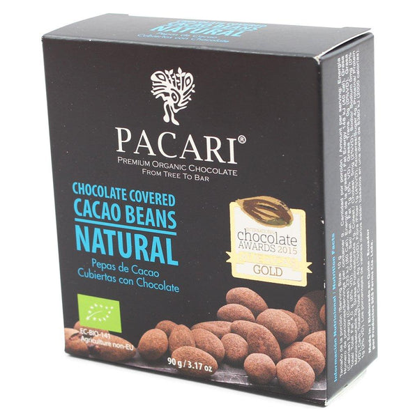 Pacari Pepas de Cacao Cubierto en Chocolate|Chocolate Covered Cacao Chips |90 gr