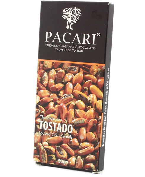 Pacari Barra de Chocolate - Tostado|Dark Chocolate - Corn Nuts|50 gr