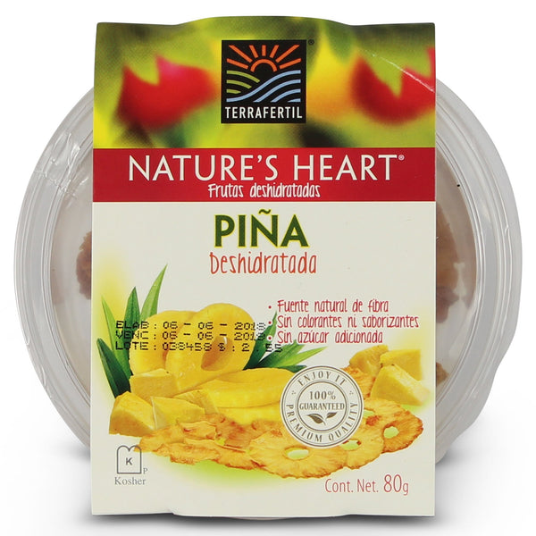 Nature's Heart Piña Deshidratada|Dried Pineapple|80 gr