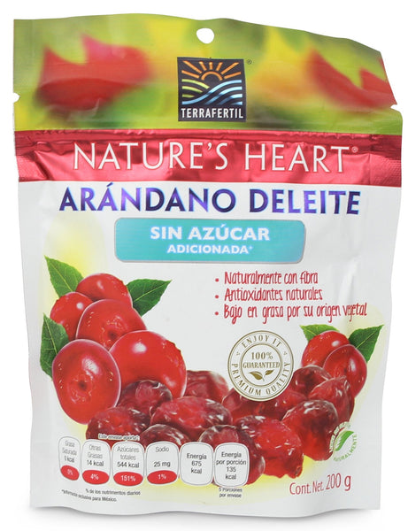 Nature's Heart Arándanos Deleite / sin azúcar|Cranberries|200 gr
