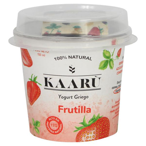 Kaaru Yogur Tipo Griego - Frutilla|Greek Yogurt - Strawberry|150 ml