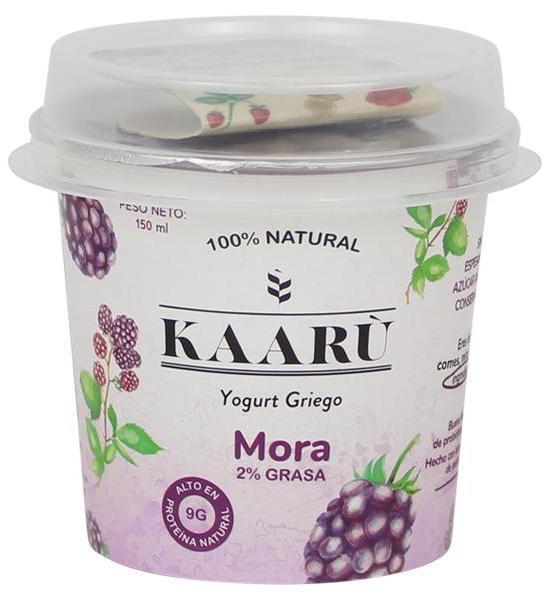 Kaaru Yogur Tipo Griego - Mora|Greek Yogurt - Blackberry|150 ml