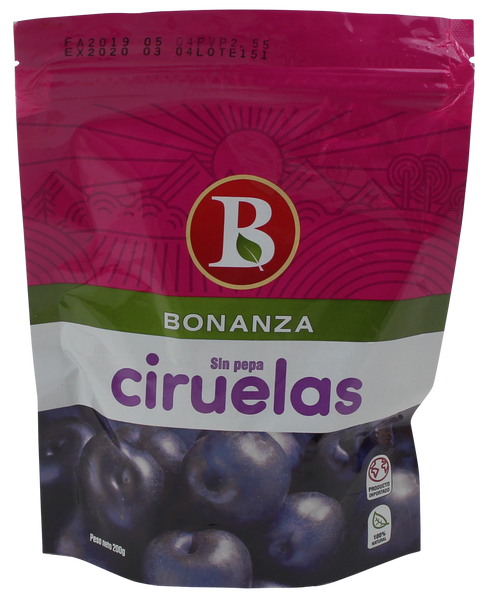 Bonanza Ciruela Sin Pepa|Seedless Prunes|200 gr
