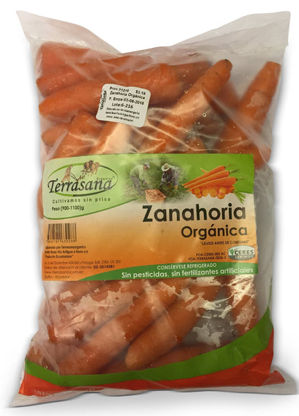 Terrasana Zanahoria Orgánica|Organic Carrot|1 Kilo