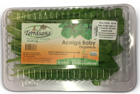 Terrasana Acelga Orgánica Baby|Organic Baby Chard|100 gr