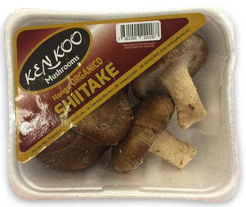 Kenkoo Hongos Shitake Fresco Orgánico|Organic Shitake Mushroom|90 gr