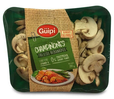 Guipi Champiñon Frescos Rebanados|Sliced Mushrooms|200 gr