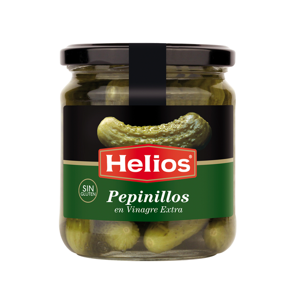 Helios Enlatados Pepinillos en Vinagre|Pickles|345 gr