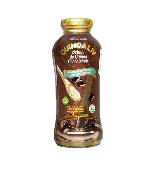 Quinoaliv Bebida de Quinoa Chocolateada|Chocolate Quinoa Drink|300 ml