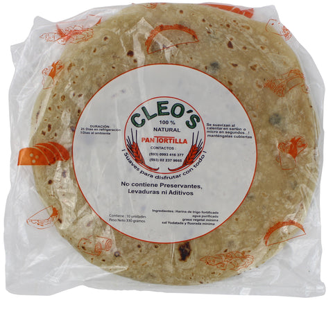 Cleo's Tortillas de Trigo - Medianas|Medium Flour Tortillas|10 Tortillas